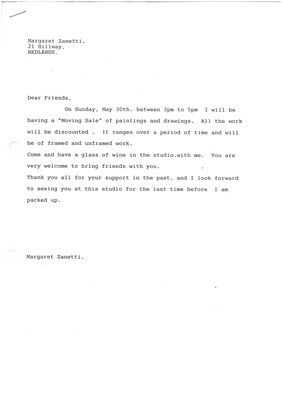 Lot 85 - Margaret Rintoul Zanetti Working 1980s-90s.