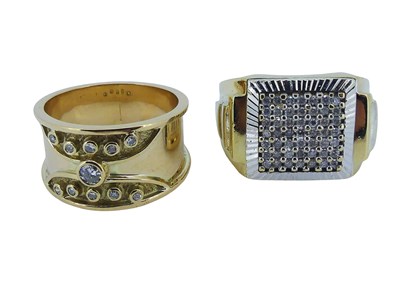 Lot 170 - 9ct Dress Ring and Signet Ring.