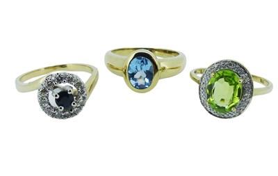 Lot 108 - Three Gem-Set Rings.