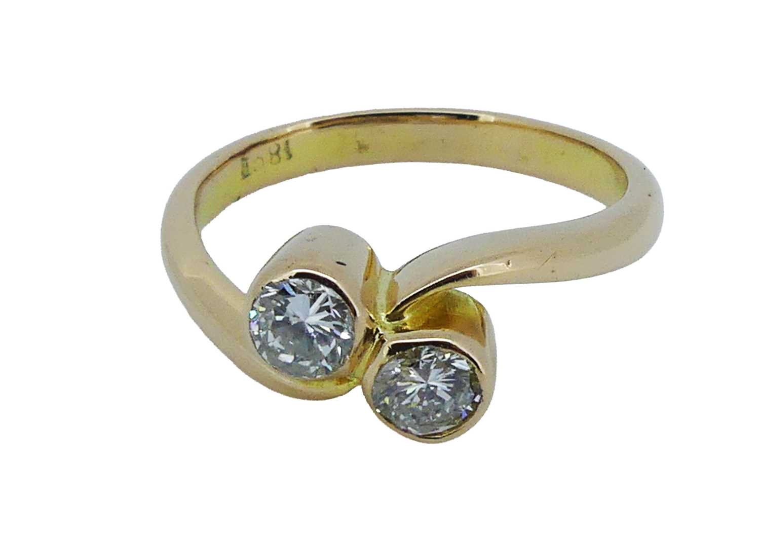 Lot 4 - Two Stone Diamond Ring.