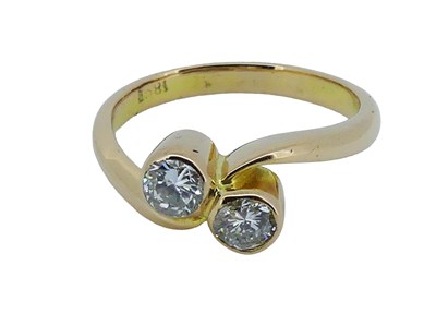 Lot 4 - Two Stone Diamond Ring.