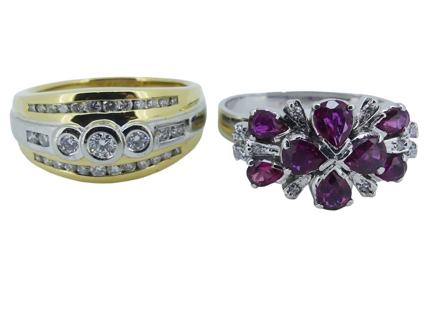 Lot 56 - Two 18ct Gold Rings.