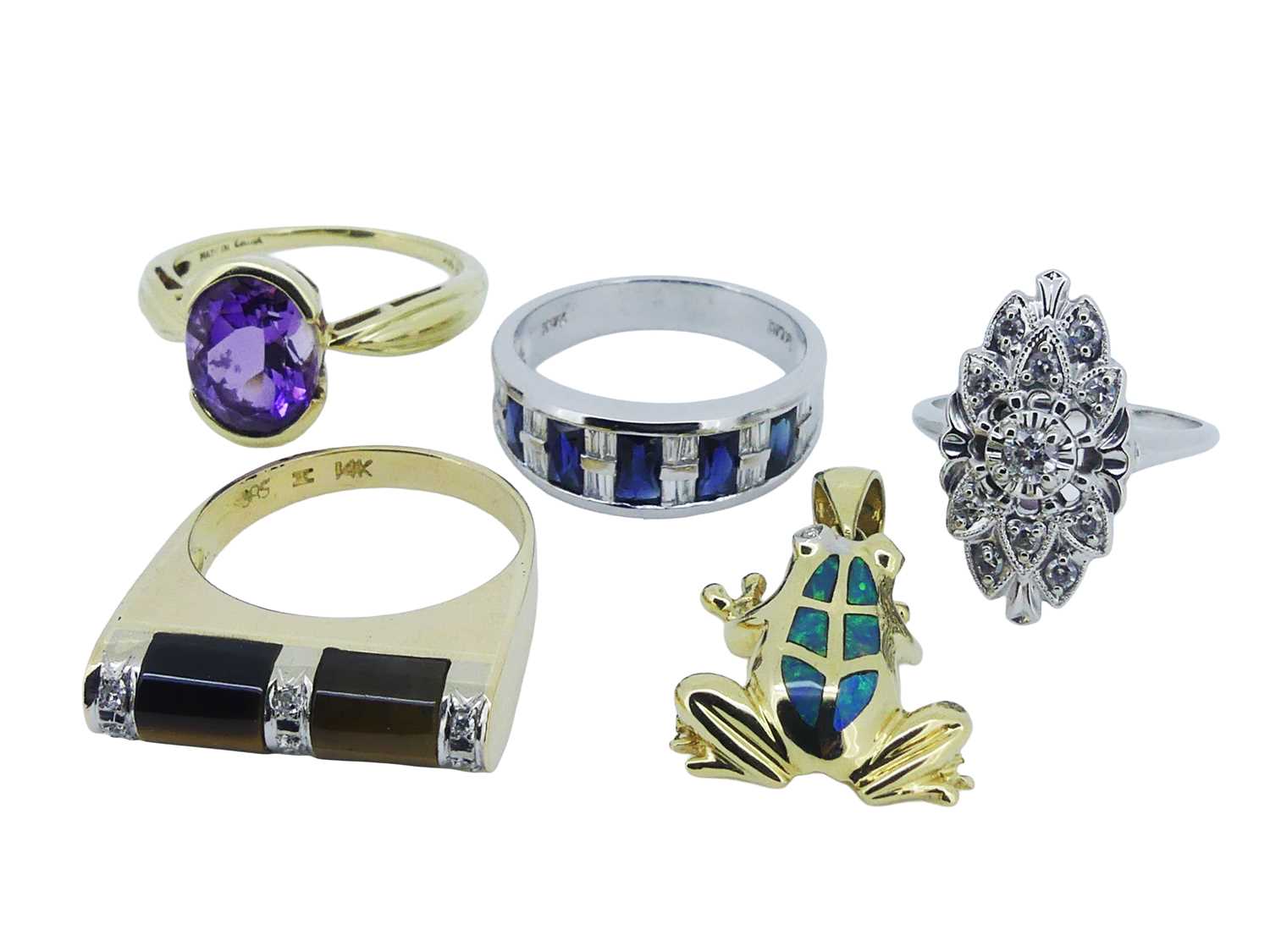 Lot 80 - A Collection of 14ct Jewellery.