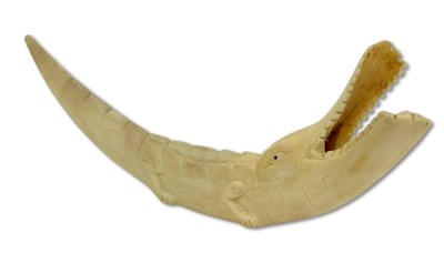 Lot 181 - Carved Boar Tusk Ivory.