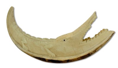 Lot 187 - Carved Boar Tusk Ivory.