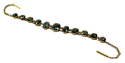 Lot 220 - Natural Green Zircon Bracelet.