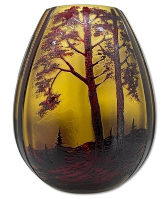 Lot 202 - Harrach Cameo Glass Vase.