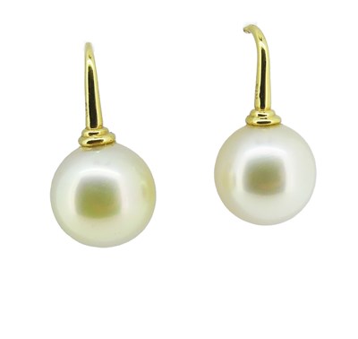 Lot 234 - Drop Pearl Earrings.