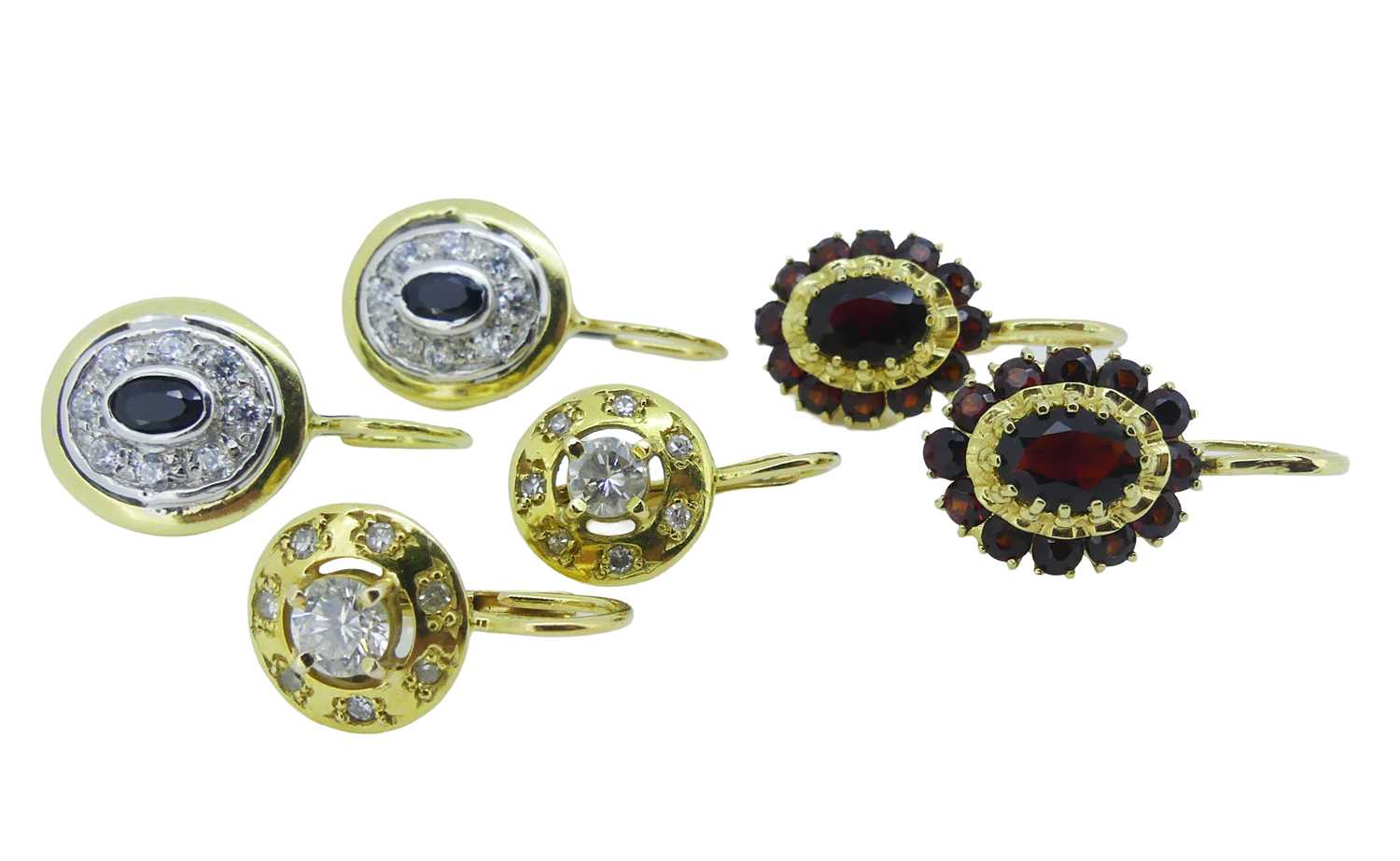 Lot 68 - Three Pairs of Earrings.