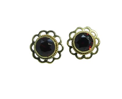 Lot 94 - Two Pairs of Gold Stud Earrings.