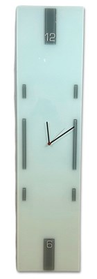 Lot 156 - Pale Grey Blue Glass Clock.