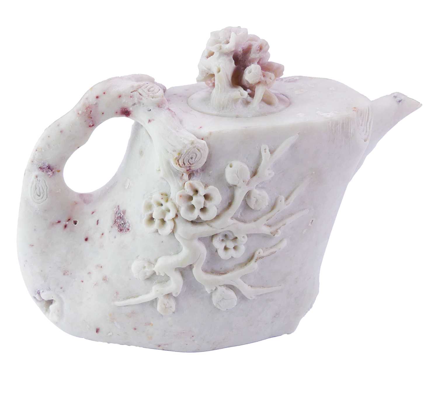 Lot 177 - Carved Chinese Stone Teapot.