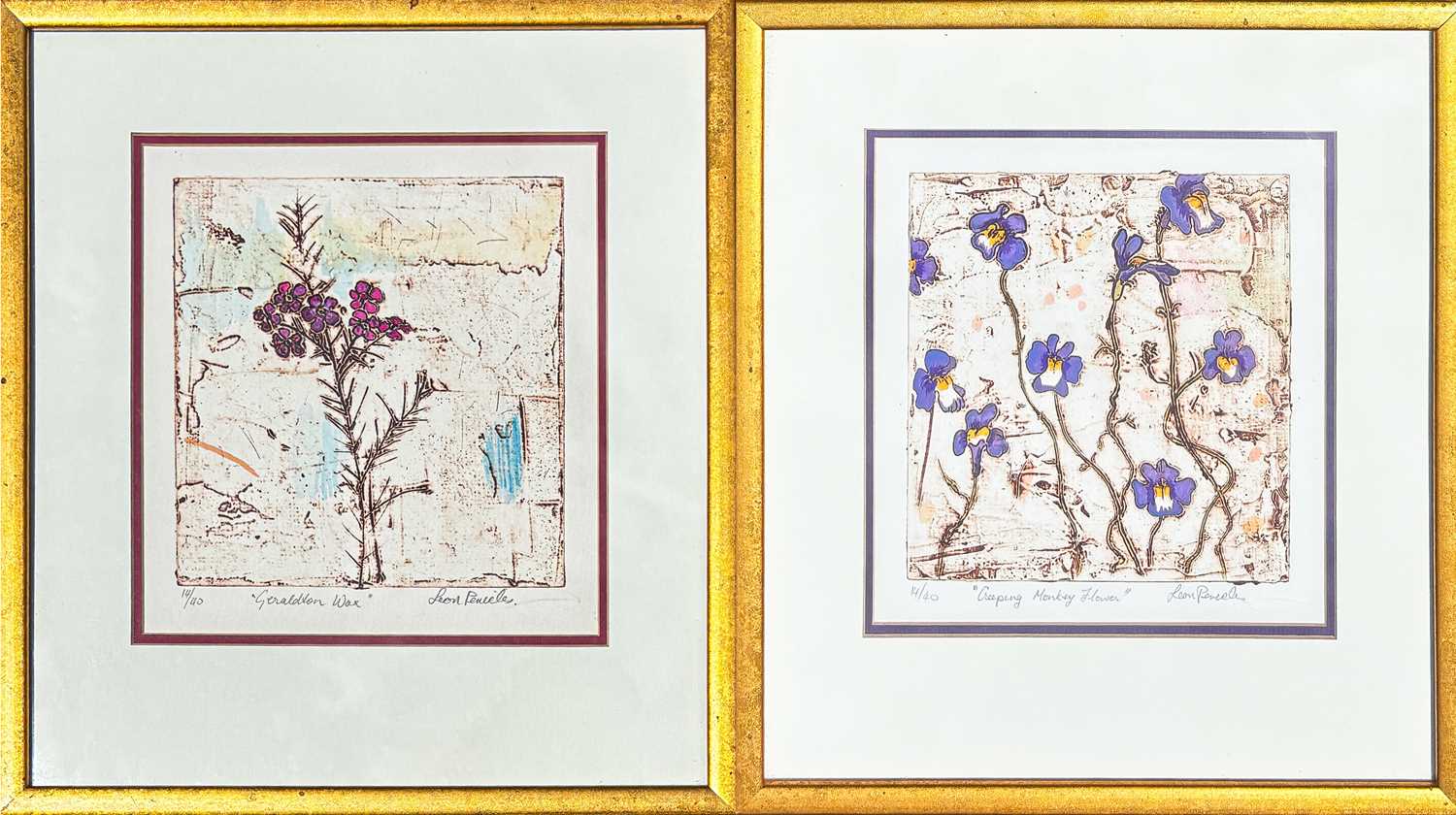 Lot 37 - 2x Leon Pericles Collagraph Prints.
