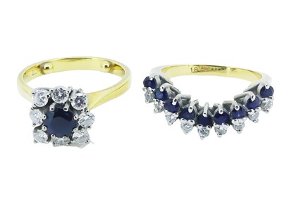 Lot 132 - Sapphire Rings with Diamonds.
