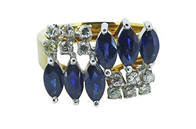 Lot 113 - Sapphire and Diamond Ring.