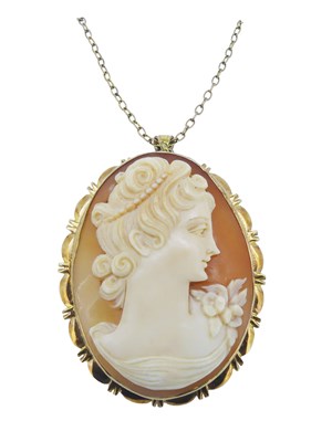 Lot 218 - Cameo Pendant and Chain.