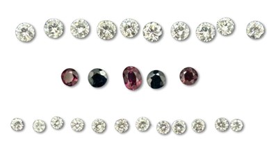 Lot 146 - Collection of Diamonds, Rubies and Sapphires.