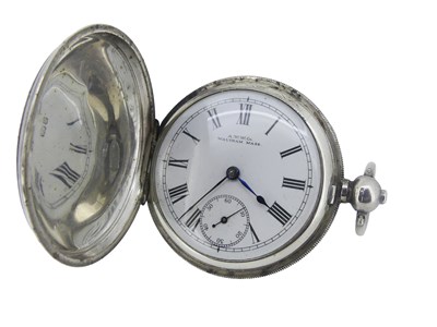 Lot 250 - Full Hunter Style Silver Pocket Watch.