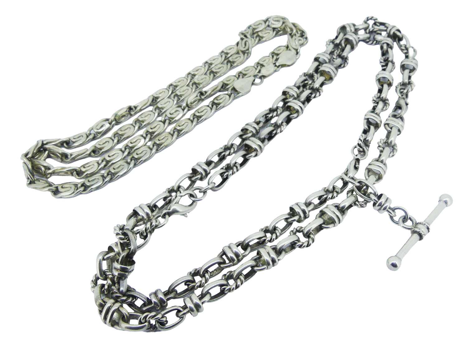 Lot 8 - Two Silver Chains.