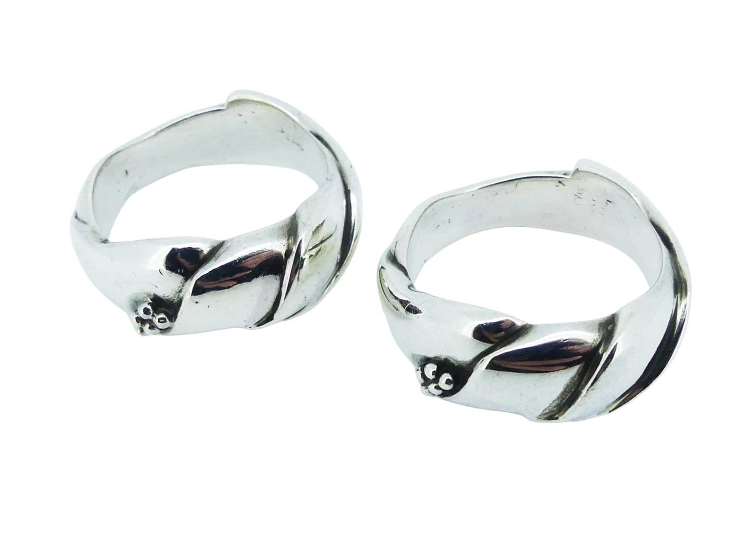 Lot 52 - Two George Jensen Rings.