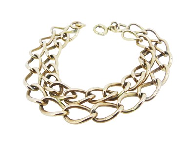 Lot 195 - Double Curb Link Bracelet.