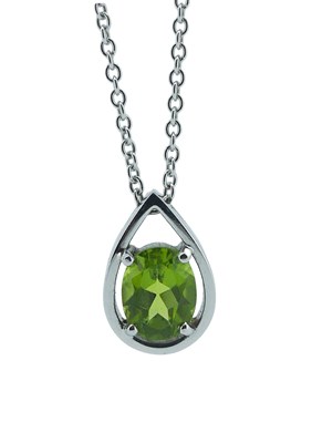 Lot 216 - Peridot Pendant and Chain.