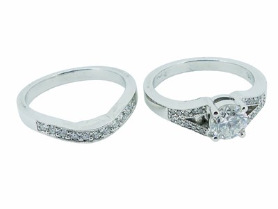 Lot 65 - Two Diamond Set Rings.