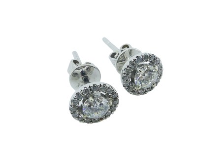 Lot 7 - White Gold Studs.