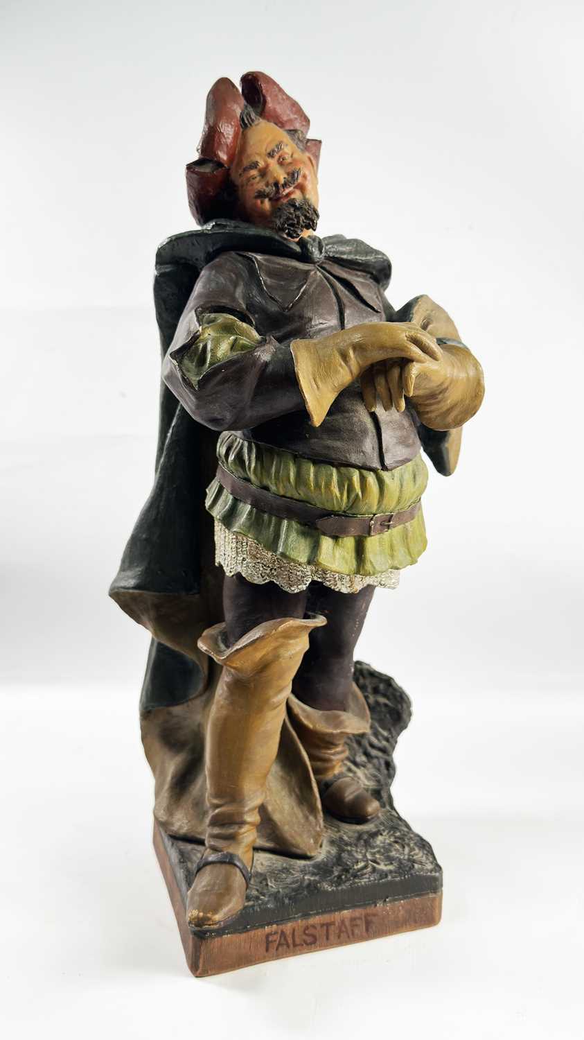 Lot 162 - A Goldscheider Painted Terracotta Figure Of 'Falstaff', By Friedrich Goldscheider, C. 1900.