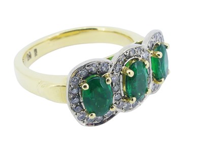 Lot 164 - Emerald and Diamond Ring.