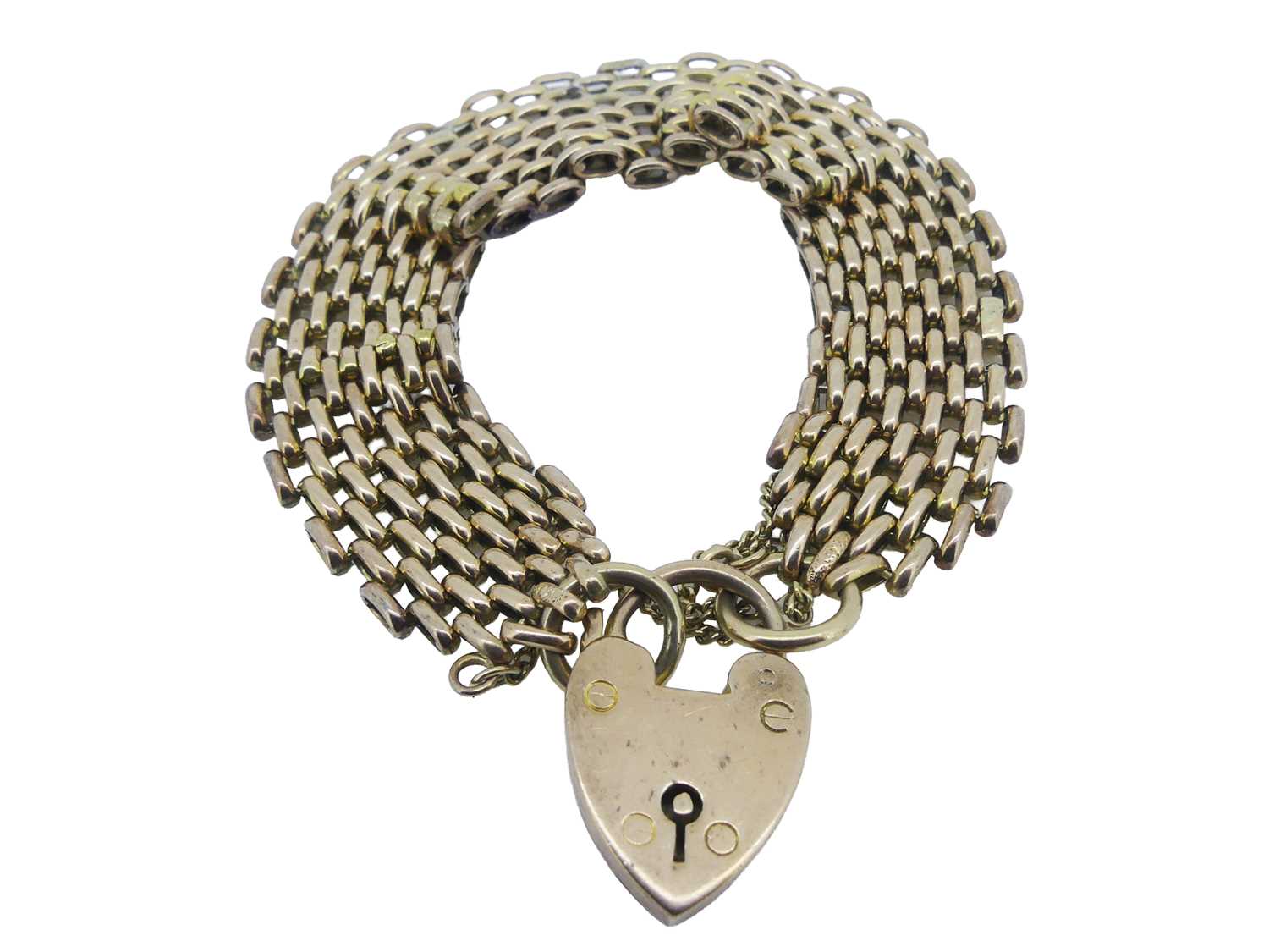 Lot 51 - Yellow Gold Gate Bracelet.