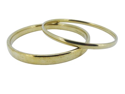 Lot 196 - Gold-Lined Silver Bangles.