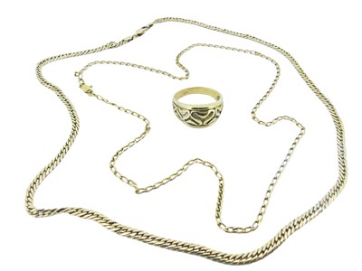 Lot 131 - Two Chains and a Ring.