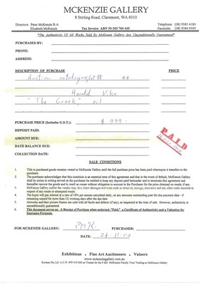 Lot 45 - Harald Hansen Gallis Vike 1906-1987.