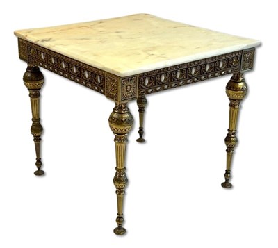 Lot 113 - Gilded Side Table with Granite Top.