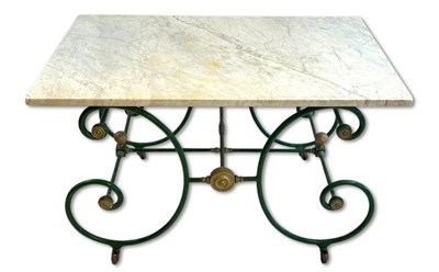 Lot 139 - Antique French Marble Butchers Table.