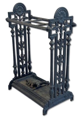 Lot 103 - Cast Iron Umbrella Stand/Stick Stand and Beetle Boot Jack.