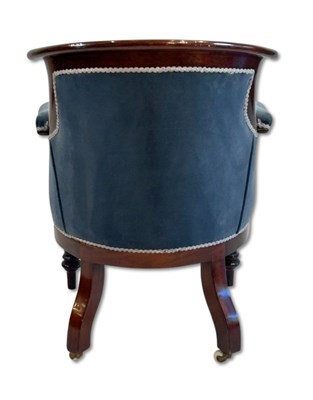 Lot 110 - Upholstered Mahogany Gentlemans Armchair.