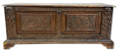Lot 141 - Antique Maltese Timber Coffer.