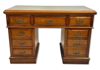 Lot 127 - Beautifully Restored Pedestal Writing Desk.