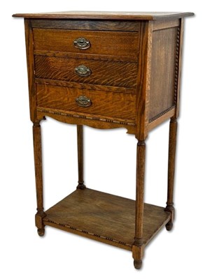 Lot 107 - Oak Music Cabinet.