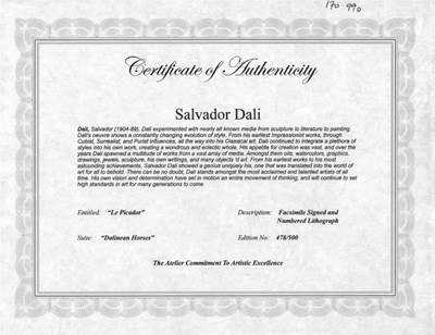 Lot 91 - Salvador Dali 1904-1989.