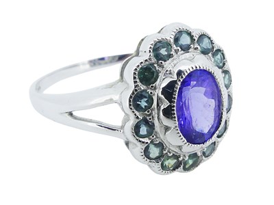 Lot 69 - White Gold Tanzanite Ring.