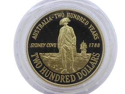 Lot 127 - A Sydney Cove 1788 to 1988 $200.00 Coin.