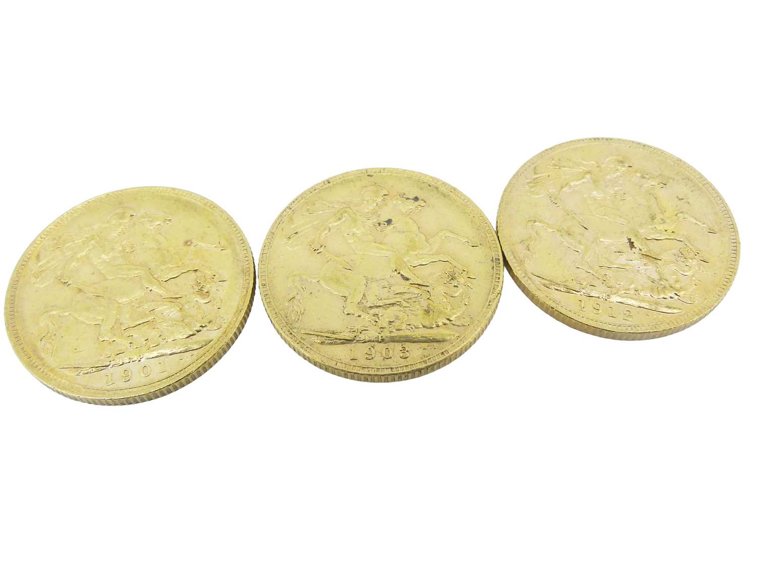 Lot 62 - Three Gold Sovereigns.