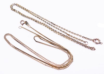 Lot 266 - Two 9ct Yellow Gold Fine Chains.