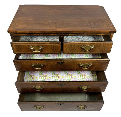 Lot 96 - 5 Drawer Georgian Mahogany Timber Chest of Drawers.