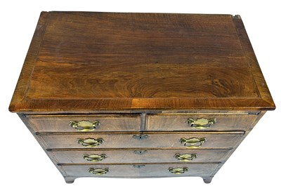 Lot 96 - 5 Drawer Georgian Mahogany Timber Chest of Drawers.