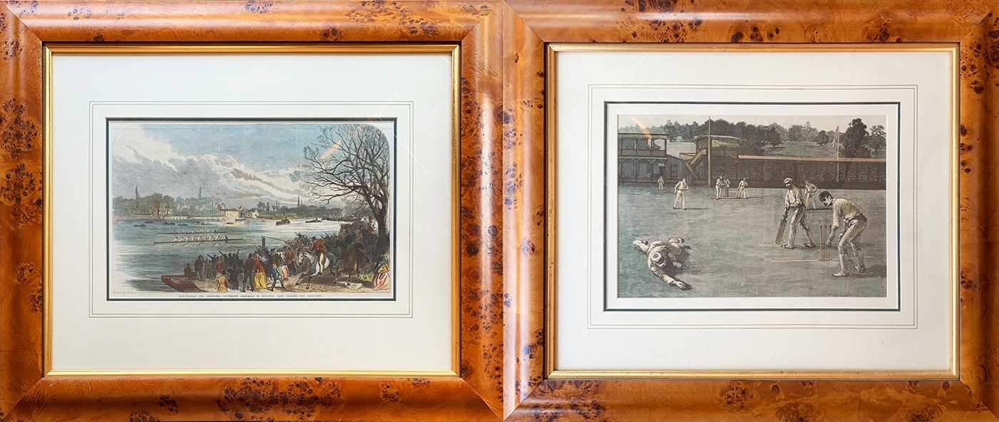 Lot 92 - Two Sport Etchings in Walnut Frames.