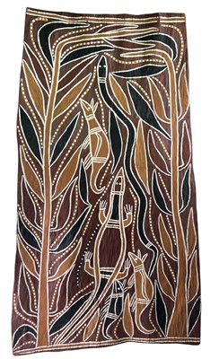 Lot 92 - Aboriginal Bark painting by Charles Boyun. Central Arnhem Land.